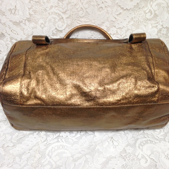Authentic, Chloe Gold Distressed Leather Handbag - Picture 14 of 16